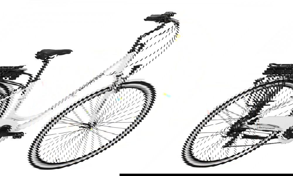 Rower miejski elektryczny Ecobike city white L 2017