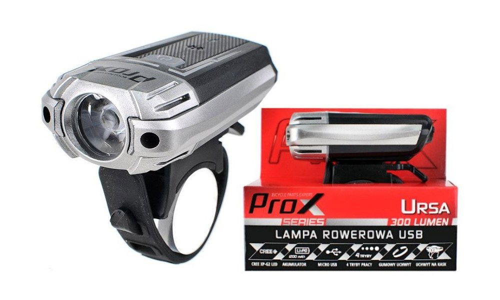 Lampa przednia Prox Ursa 1 Led 300lm USB