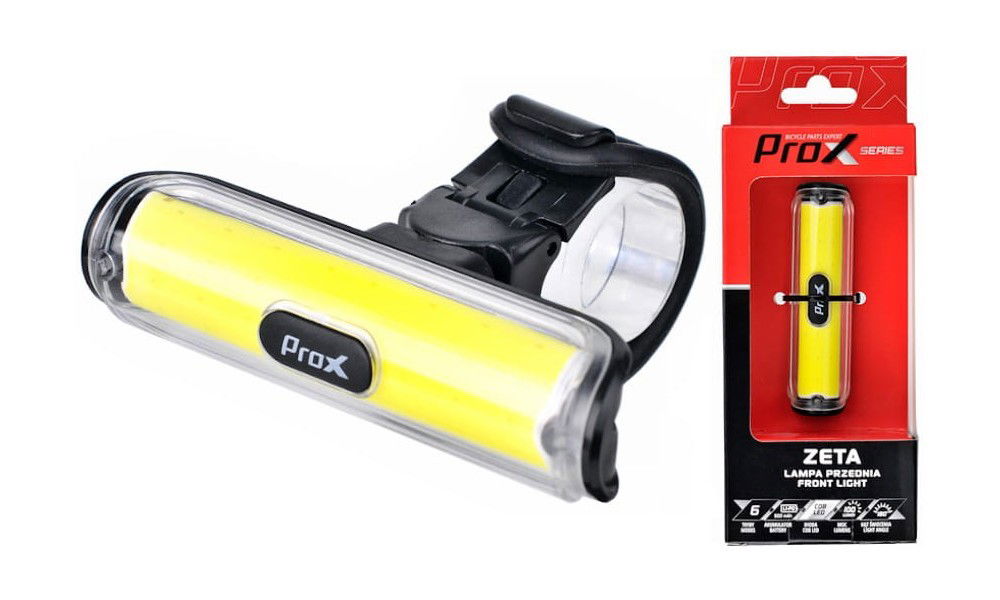 Lampa przód Prox Zeta LED COB 100lm 500mAh USB