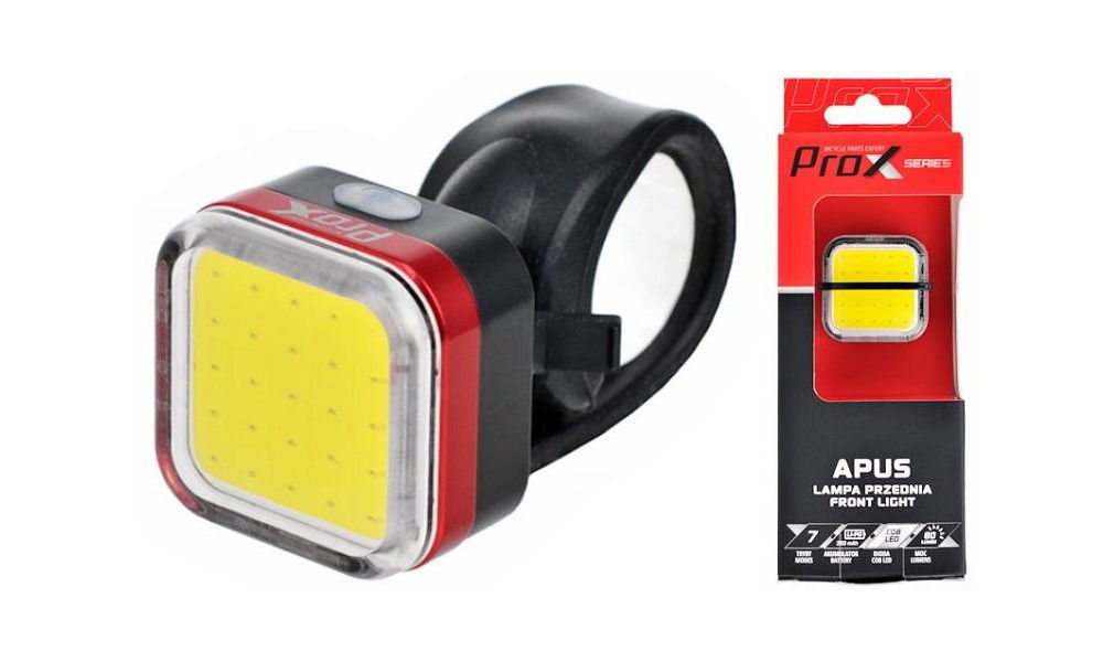 Lampa przód Prox Apus COB LED 80Lm USB 350mAh