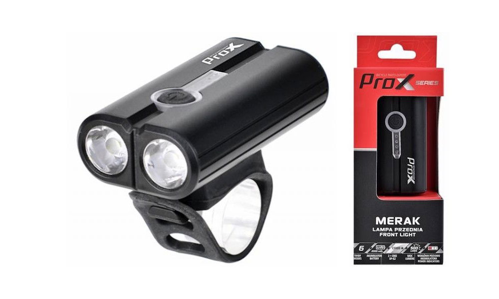 Lampa przód Prox Merak LED 500lm 2000mAh USB