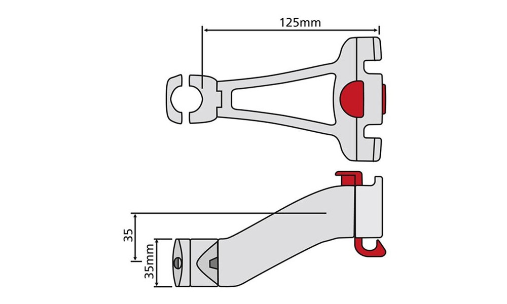 Adapter koszyka Klickfix na wspornik kierownicy