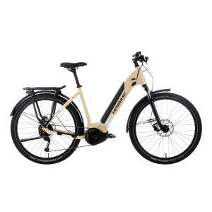 Rower trekkingowy elektryczny Haibike Trekking 4 Low - kremowy-biały 1