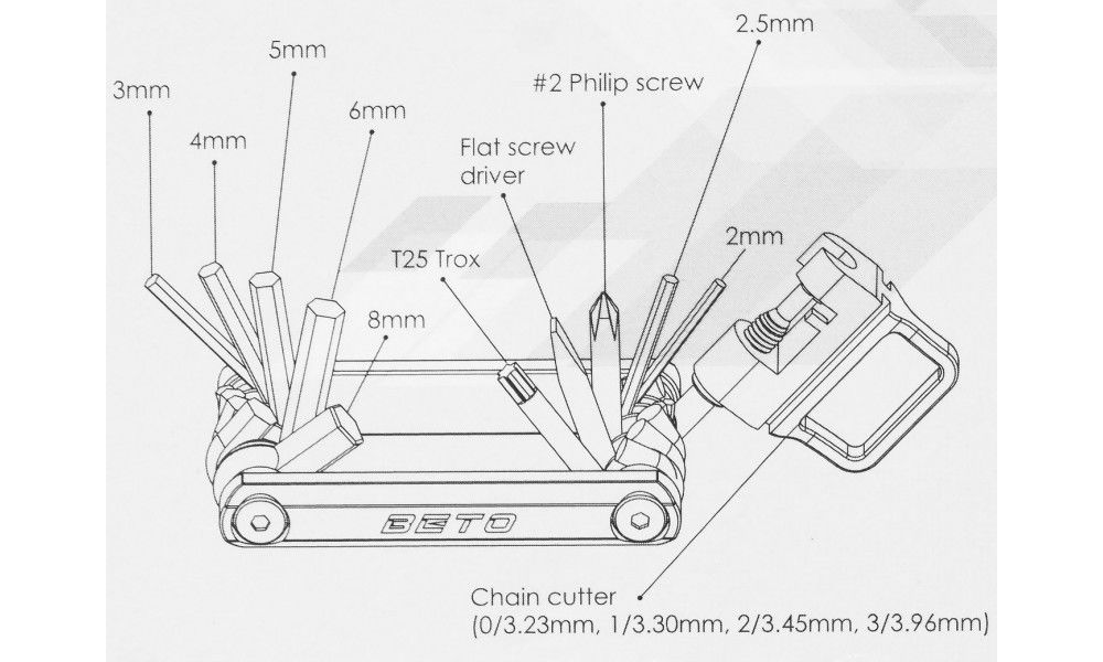 Klucze zestaw Beto BT-338-15w1