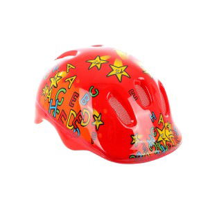 Kask rowerowy dziecięcy FCB-6 literki kolor czerwony, rozmiar M