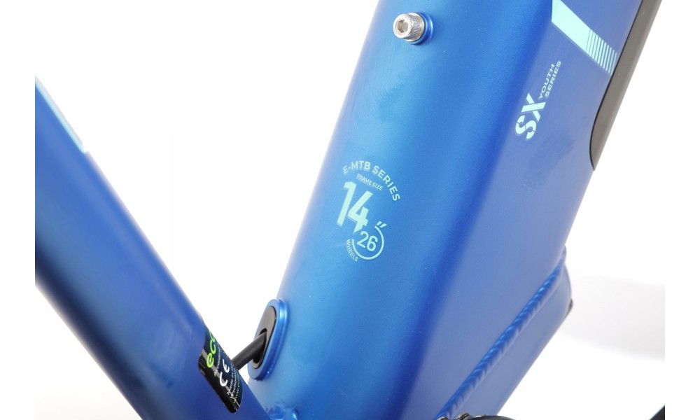 Rower górski elektryczny młodzieżowy Ecobike SX YOUTH BLUE 2023-14cali-bateria 13Ah Greenway