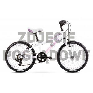 Rower dziecięcy Romet Jolene 20 KID 1 2024 biało-purpurowy