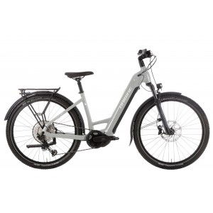 Rower trekkingowy elektryczny Haibike Trekking 7 Low 2023 - szaro-biały