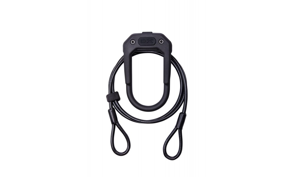 zapiecie HIPLOK U-LOCK DX PLUS ALL BLACK + linka 2m