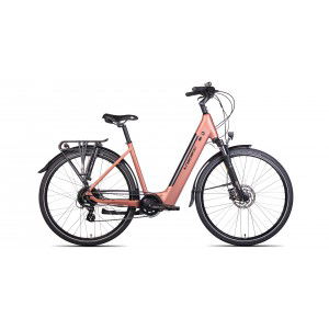 Rower miejski elektryczny Unibike Optima 2024 - koralowy 1