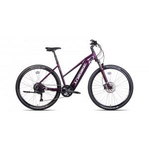 Rower crossowy elektryczny Unibike Falcon Lady 2024 - bordowy 1