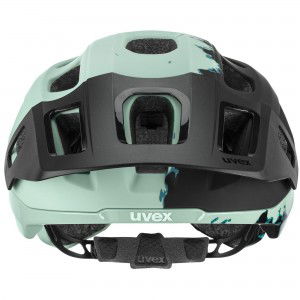 Kask rowerowy Uvex React - czarno-zielony 2