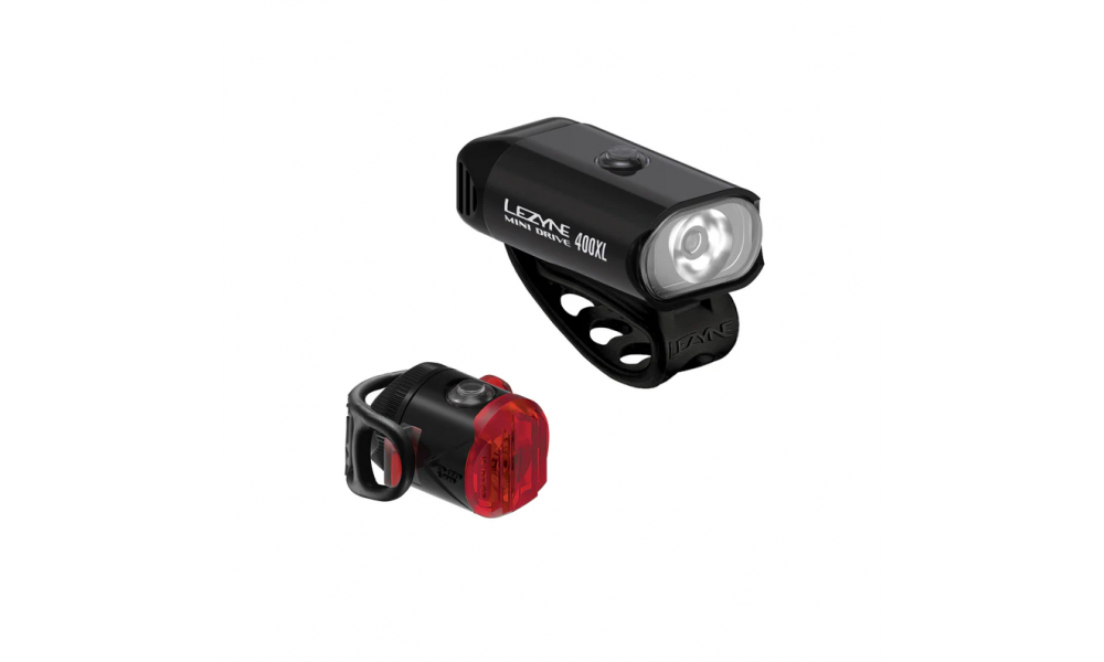 Zestaw lampek rowerowych LEZYNE Mini Drive 400 / Femto Drive USB