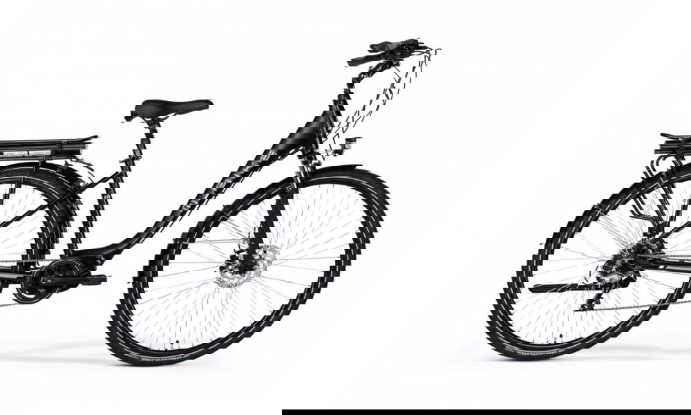 Rower miejski elektryczny M-Bike eCity 828 Lady - czarny