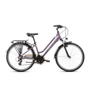 Rower trekkingowy Romet Gazela 26 1 2024 - różowy-biały