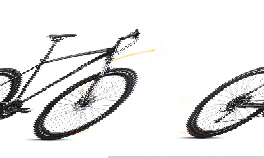 Rower górski Romet Rambler R7.3 2024 - granatowy-pomarańczowy