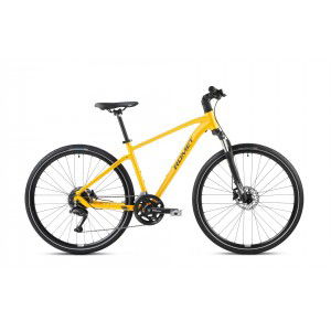 Rower crossowy Romet Orkan 5 CS M 2024 - żółto-grafitowy