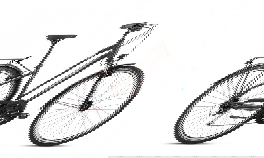 Rower trekkingowy Romet Gazela 7 2024 - ciemnobrązowo-szary