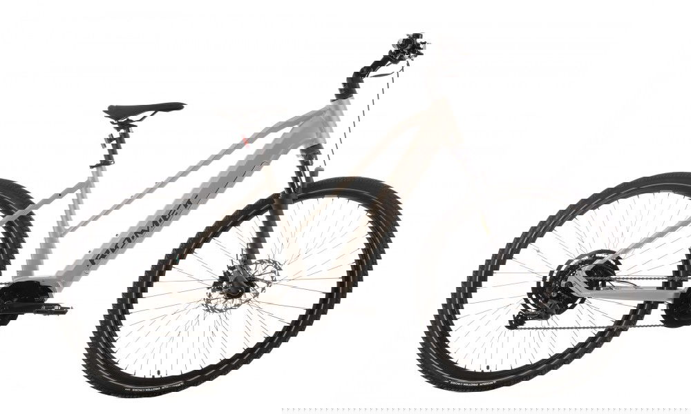 Rower crossowy elektryczny Romet e-Orkan D2.0 2024 - srebrny