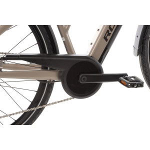 Rower trekkingowy elektryczny Romet Gazela 2.0 2024 - beżowo-szary