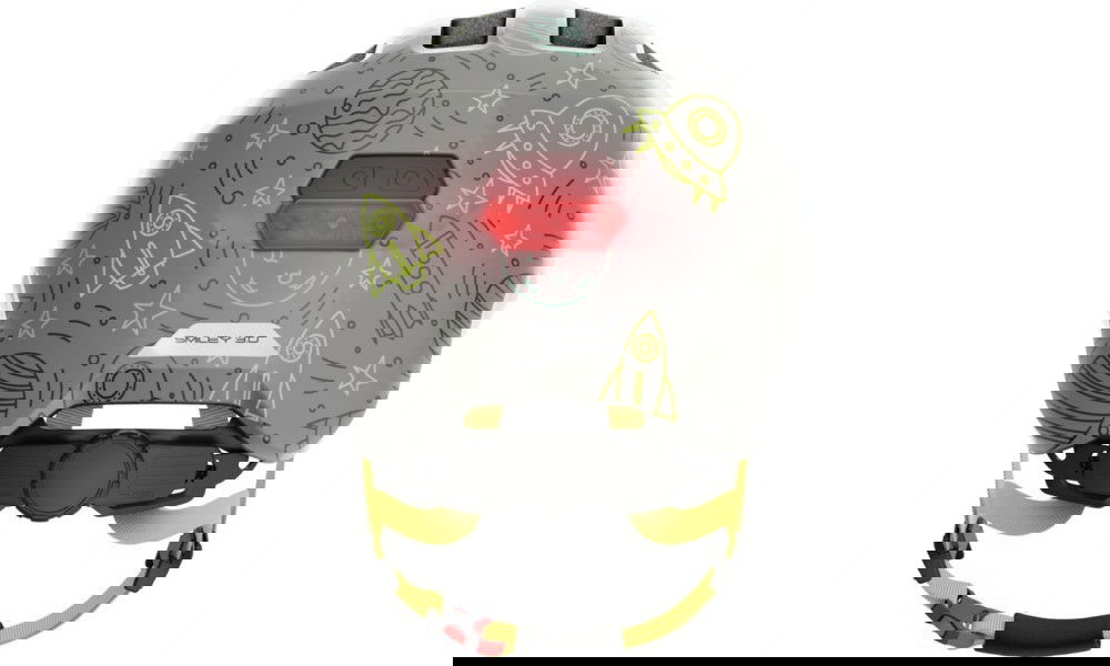Kask rowerowy Abus Smiley 3.0 LED - szary