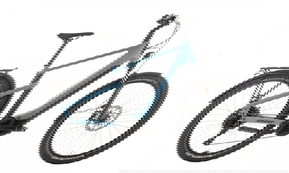 Rower trekkingowy elektryczny Winora Yakun X10 High 2024 - niebieski