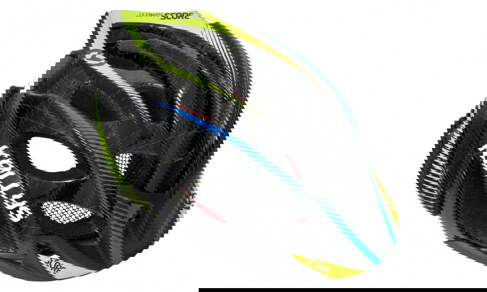 Kask rowerowy Kellys Score - czarno-limonkowy