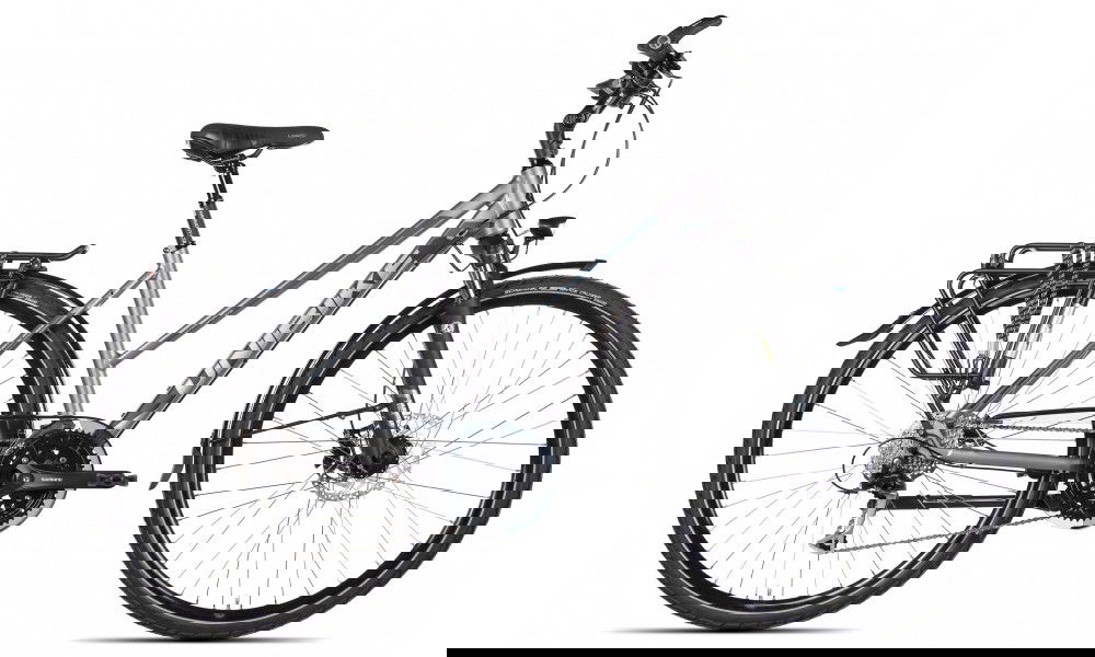 Rower trekingowy Unibike Expedition Lady  - grafitowy-czarny