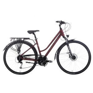 Rower trekkingowy Romet Gazela 6 - bordowo-różowy 1