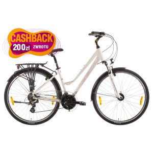 Rower trekkingowy Tabou Kinetic 2.0 PLUS W 2024 - biało-różowy 1