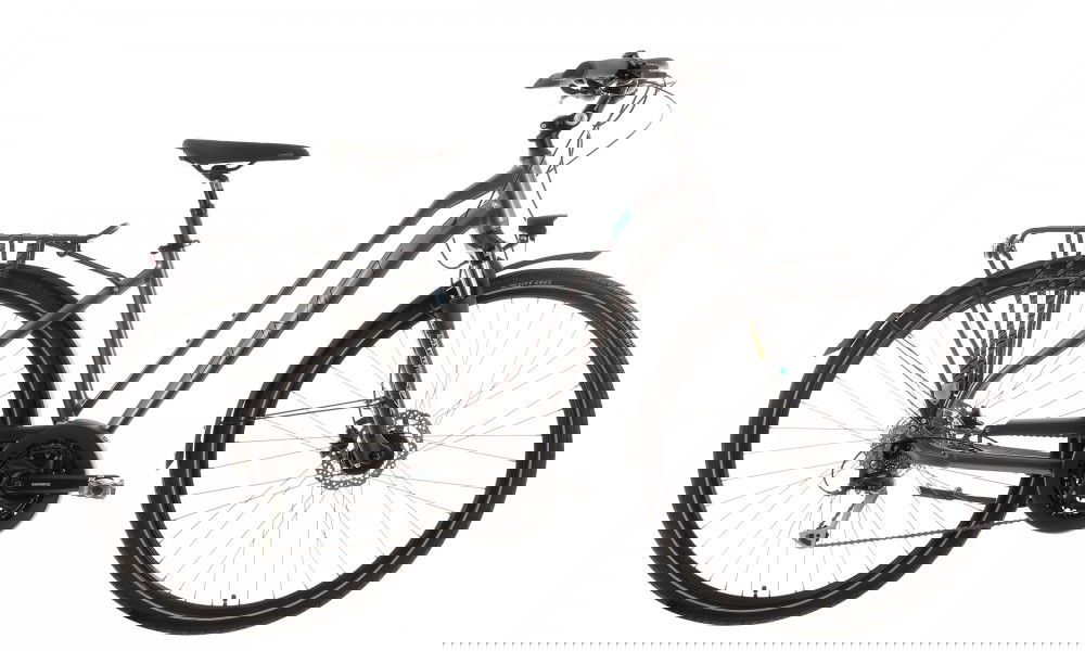 Rower trekkingowy Romet Gazela 8 2024 - grafitowy-turkusowy