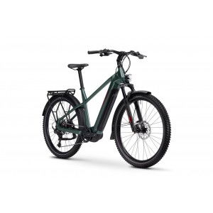 Rower trekkingowy elektryczny Haibike Trekking 5 High 2024 - oliwkowo-czerwony 2